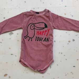 BONMOT Happy Toucan Kids Onesie. EUC. Size 6-12 months.